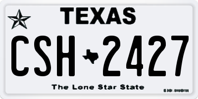 TX license plate CSH2427