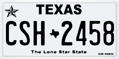 TX license plate CSH2458