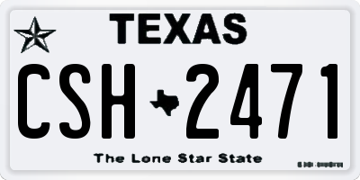 TX license plate CSH2471