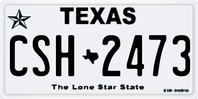 TX license plate CSH2473