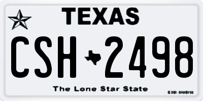 TX license plate CSH2498
