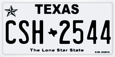 TX license plate CSH2544