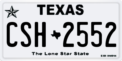 TX license plate CSH2552
