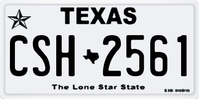 TX license plate CSH2561