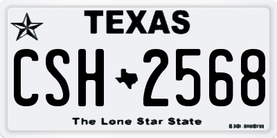 TX license plate CSH2568