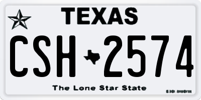 TX license plate CSH2574