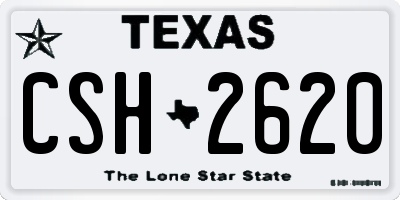 TX license plate CSH2620