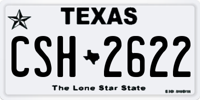 TX license plate CSH2622