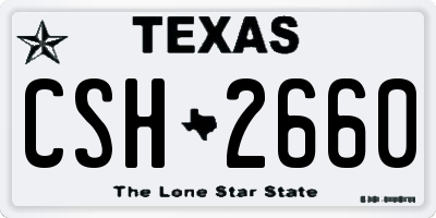 TX license plate CSH2660