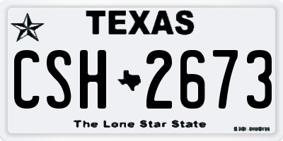 TX license plate CSH2673