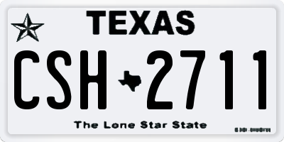 TX license plate CSH2711