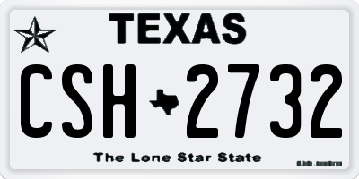 TX license plate CSH2732