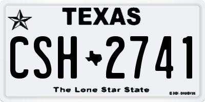 TX license plate CSH2741