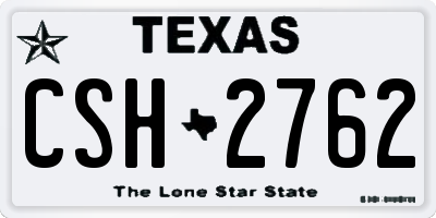 TX license plate CSH2762