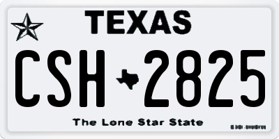 TX license plate CSH2825
