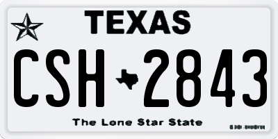TX license plate CSH2843