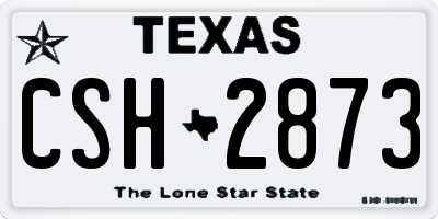 TX license plate CSH2873
