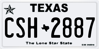 TX license plate CSH2887