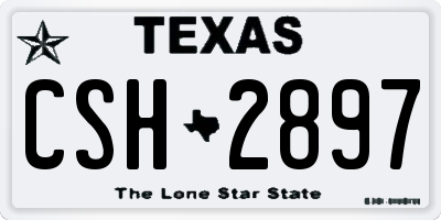 TX license plate CSH2897
