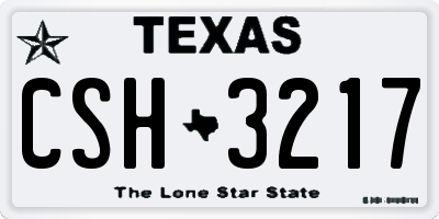 TX license plate CSH3217