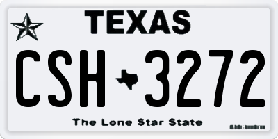 TX license plate CSH3272