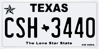 TX license plate CSH3440