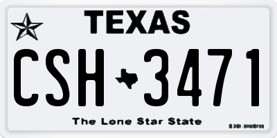 TX license plate CSH3471