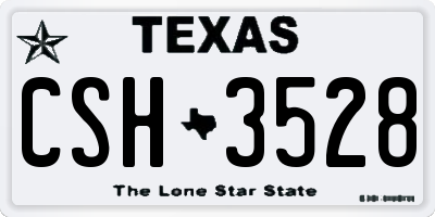 TX license plate CSH3528