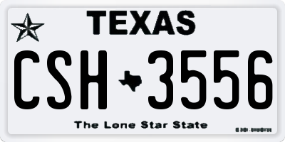 TX license plate CSH3556