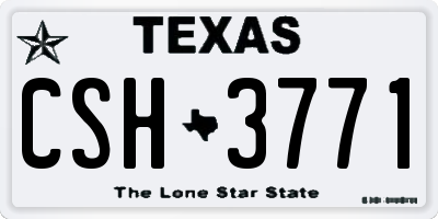 TX license plate CSH3771