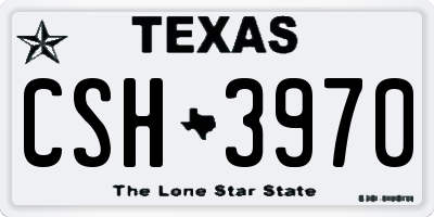 TX license plate CSH3970
