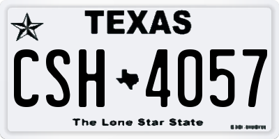 TX license plate CSH4057
