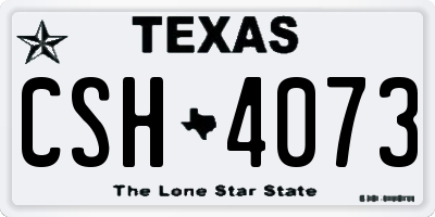 TX license plate CSH4073