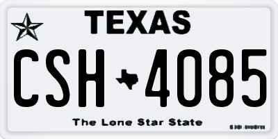 TX license plate CSH4085