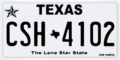 TX license plate CSH4102