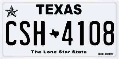 TX license plate CSH4108