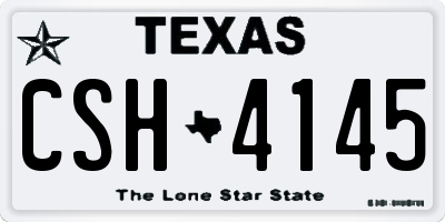 TX license plate CSH4145