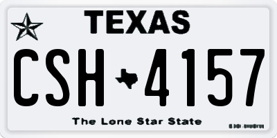 TX license plate CSH4157