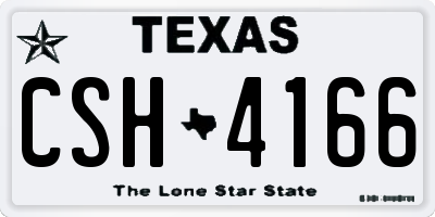 TX license plate CSH4166