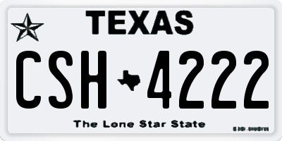 TX license plate CSH4222