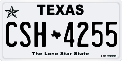TX license plate CSH4255