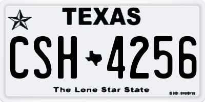 TX license plate CSH4256