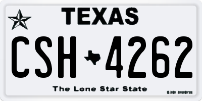 TX license plate CSH4262