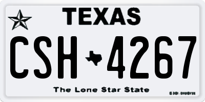 TX license plate CSH4267
