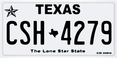 TX license plate CSH4279