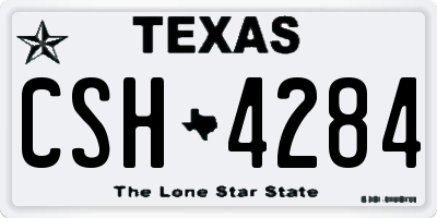 TX license plate CSH4284