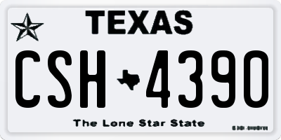 TX license plate CSH4390