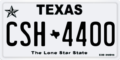 TX license plate CSH4400