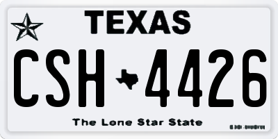 TX license plate CSH4426