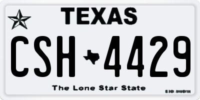 TX license plate CSH4429